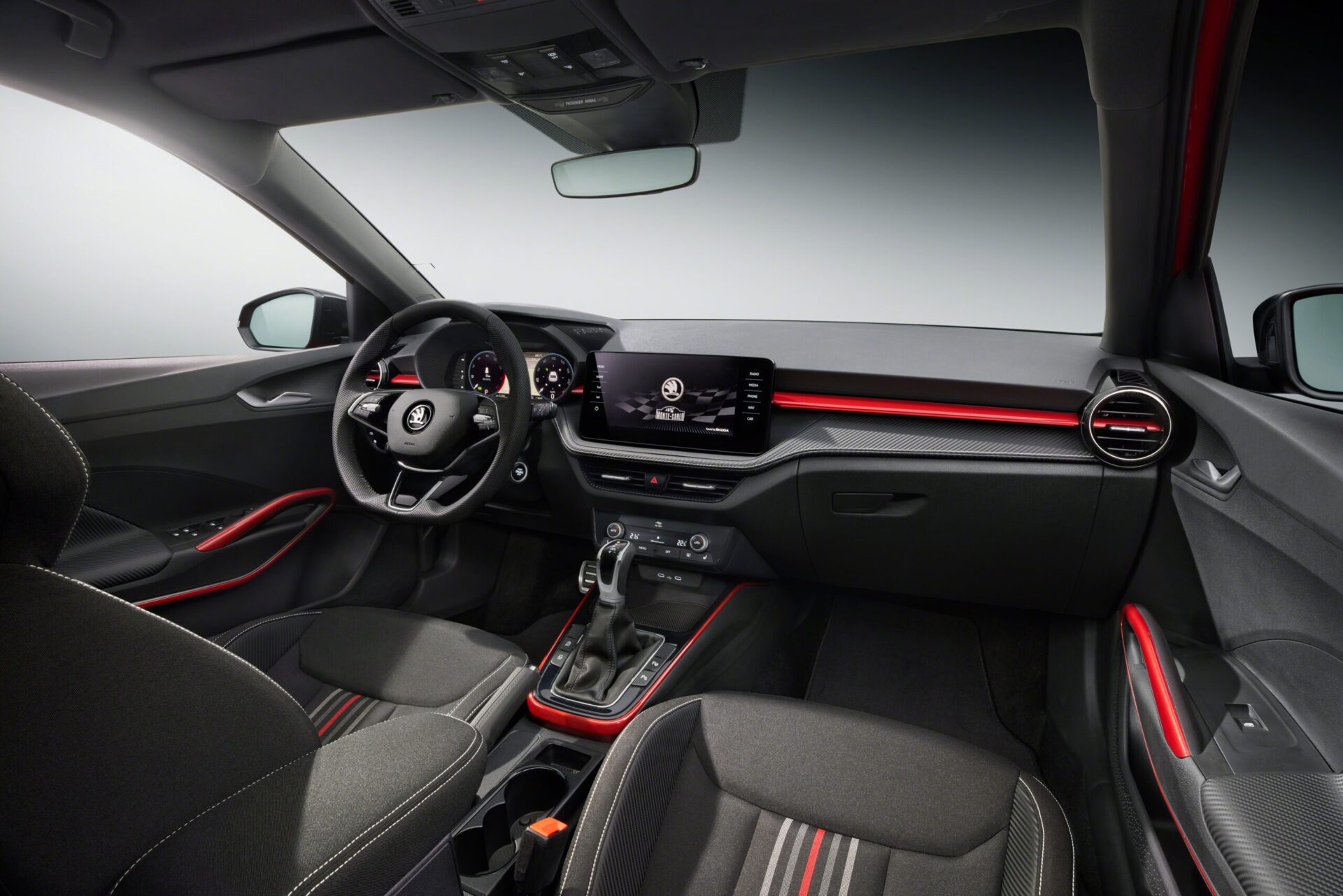 Interior y salpicadero del Skoda Fabia